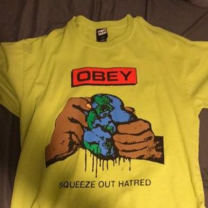 Obey “squeeze out hatred” exclusive t shirt